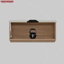Ver imagem 3 de Armário Aéreo 70cm 1 Porta Firenze Marrom/Amêndola Touch/Nude Prime
