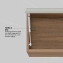 Ver imagem 5 de Armário Aéreo 70cm 1 Porta Firenze Marrom/Amêndola Touch/Nude Prime