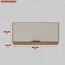 Ver imagem 4 de Armário Aéreo 70cm 1 Porta Firenze Marrom/Amêndola Touch/Nude Prime