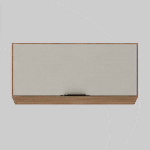 Armário Aéreo 70cm 1 Porta Firenze Marrom/Amêndola Touch/Nude Prime