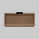 Ver imagem 2 de Armário Aéreo 70cm 1 Porta Firenze Marrom/Amêndola Touch/Nude Prime