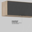 Ver imagem 7 de Armário Aéreo 70cm 1 Porta Firenze Bege/Avena Touch/Grafito