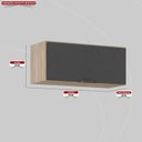 Ver imagem 3 de Armário Aéreo 70cm 1 Porta Firenze Bege/Avena Touch/Grafito