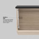 Ver imagem 6 de Armário Aéreo 70cm 1 Porta Firenze Bege/Avena Touch/Grafito