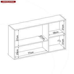 Armário Aéreo 120cm 3 Portas Firenze - 10
