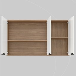 Armário Aéreo 120cm 3 Portas Firenze - 6