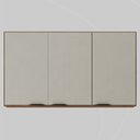 Ver imagem 2 de Armário Aéreo 120cm 3 Portas Firenze Marrom/Amêndola Touch/Nude Prime Tx