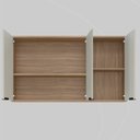 Ver imagem 5 de Armário Aéreo 120cm 3 Portas Firenze Marrom/Amêndola Touch/Nude Prime Tx