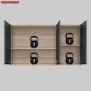 Ver imagem 7 de Armário Aéreo 120cm 3 Portas Firenze Bege/Avena Touch/Grafito