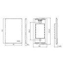 Ver imagem 2 de Tomada Dupla Margirius Sleek 2p+t 20a com Placa 4x2 Preto Ebony