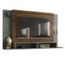 Painel Malbec para Tv até 55" Palisandro/cinza Régio - Mobler - 1