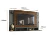 Painel Malbec para Tv até 55" Palisandro/cinza Régio - Mobler - 3