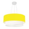 Pendente Cilíndrico Amarelo e Branco MJ-4371 Para Mesa de Jantar e Estar - 1