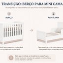 Ver imagem 4 de Berço 2 em 100% MDF Cabeceira Reta Luna Branco/Neva/Renda