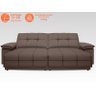 Sofá Nilo 2,00m Retrátil e Reclinável Velosuede Chocolate - NETSOFAS - 3