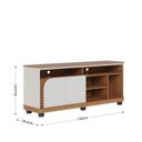 Ver imagem 3 de Rack Ripado para TV até  65 Polegadas com Rodízio 2 Portas Jurere 150cm