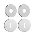 Ver imagem 1 de Jogo de Roseta Interna Classic Redonda Inox Escovado 50mm Stam