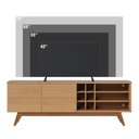 Ver imagem 2 de Rack Para TV até 70 Polegadas 2 Portas Pés Madeira Maciça Noronha