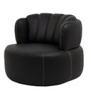 Ver imagem 4 de Poltrona Decorativa Cheval Giratória 360° em Couro Livintus Leather