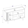 Buffet para Sala de Jantar 3 Portas Jurerê Off White com Freijó - 11