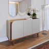 Buffet para Sala de Jantar 3 Portas Jurerê Off White com Freijó - 1