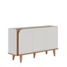 Buffet para Sala de Jantar 3 Portas Jurerê Off White com Freijó - 2