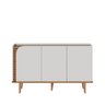 Buffet para Sala de Jantar 3 Portas Jurerê Off White com Freijó - 9