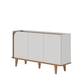 Buffet para Sala de Jantar 3 Portas Jurerê Off White com Freijó - 10