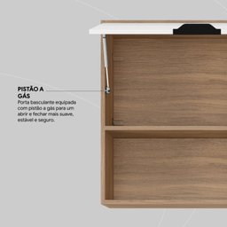 Armário Aéreo Firenze 120cm 2 Portas - Nicho - 9