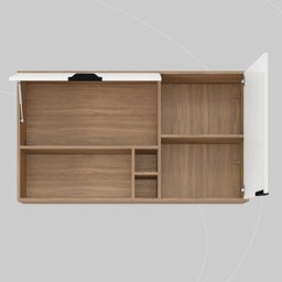 Armário Aéreo Firenze 120cm 2 Portas - Nicho - 6
