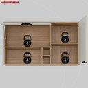 Ver imagem 6 de Armário Aéreo Firenze 120cm 2 Portas - Nicho Marrom/Amêndola Touch/Nude Prime