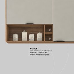 Armário Aéreo Firenze 120cm 2 Portas - Nicho - 8