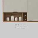 Ver mais imagens de Armário Aéreo Firenze 120cm 2 Portas - Nicho Marrom/Amêndola Touch/Nude Prime