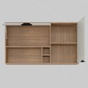 Ver imagem 5 de Armário Aéreo Firenze 120cm 2 Portas - Nicho Marrom/Amêndola Touch/Nude Prime