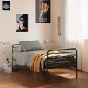 Ver imagem 1 de Cama Solteiro em Ferro Aço Carbono Tubular Teko Casatema MadeiraOriginals Verde/Álamo