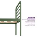 Ver imagem 5 de Cama Solteiro em Ferro Aço Carbono Tubular Teko Casatema MadeiraOriginals Verde/Álamo