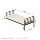Ver imagem 3 de Cama Solteiro em Ferro Aço Carbono Tubular Teko Casatema MadeiraOriginals Verde/Álamo