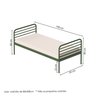 Cama Solteiro em Ferro Aço Carbono Tubular Teko Casatema MadeiraOriginals - 3