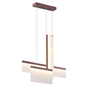 Ver imagem 1 de Pendente Patuá Branco e Marrom (c)9cm (l)81cm (a)66cm 12w + 18w + 24w 2700k - Cd005