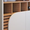 Ver imagem 7 de Cristaleira 2 Portas de Vidro Jurerê Branco/Off White Matte/Freijó