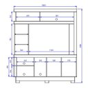 Ver mais imagens de Estante para TV e Home Theater até 50 Polegadas 160,3CMX188CM 2 Portas Valença Marrom