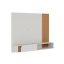 Ver imagem 5 de Painel Ripado Suspenso para TV até 55 Polegadas 136CMX108CM 1 Porta Jurerê Branco