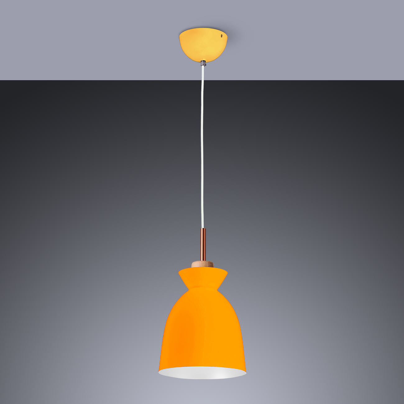 Luminária de Teto Pendente Industrial RPX Trend M3 Moderno E27 Bivolt:Amarelo/Bivolt - 2