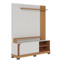 Ver imagem 5 de Estante Ripado para TV até 65 Polegadas 152CMX187CM 2 Portas Jurerê Branco
