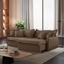 Ver imagem 1 de Sofá Cama Leona Retrátil e Reclinável 270 Cm Braço 15 Cm Meu Sofá Online