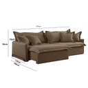 Ver imagem 2 de Sofá Cama Leona Retrátil e Reclinável 270 Cm Braço 15 Cm Meu Sofá Online