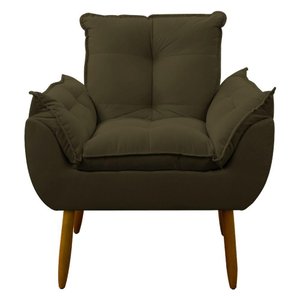 Poltrona Decorativa Sala de Estar Escritório Quarto Prime Cor: Marrom