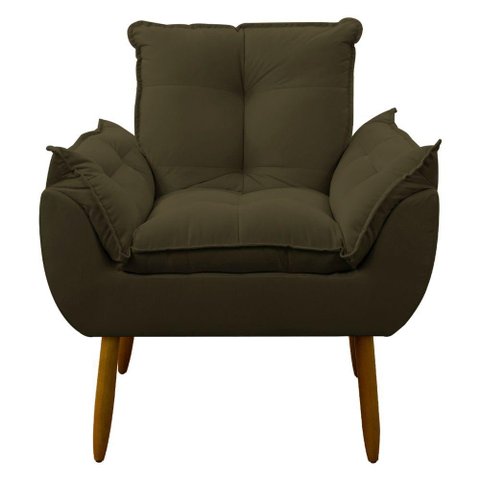 Poltrona Decorativa Sala de Estar Escritório Quarto Prime Cor: Marrom