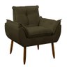 Poltrona Decorativa Sala de Estar Escritório Quarto Prime Cor: Marrom - 7