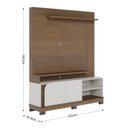 Ver imagem 3 de Estante Ripado para TV até 65 Polegadas 2 Portas Jurerê 150cm